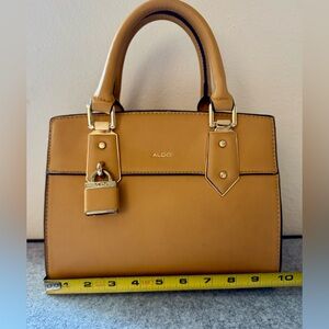 Aldo Mustard Yellow satchel purse with strap